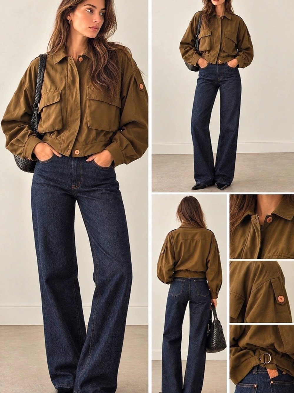 Courrèges Homme Utility Jacket in Brown Size M Vintage Bomber